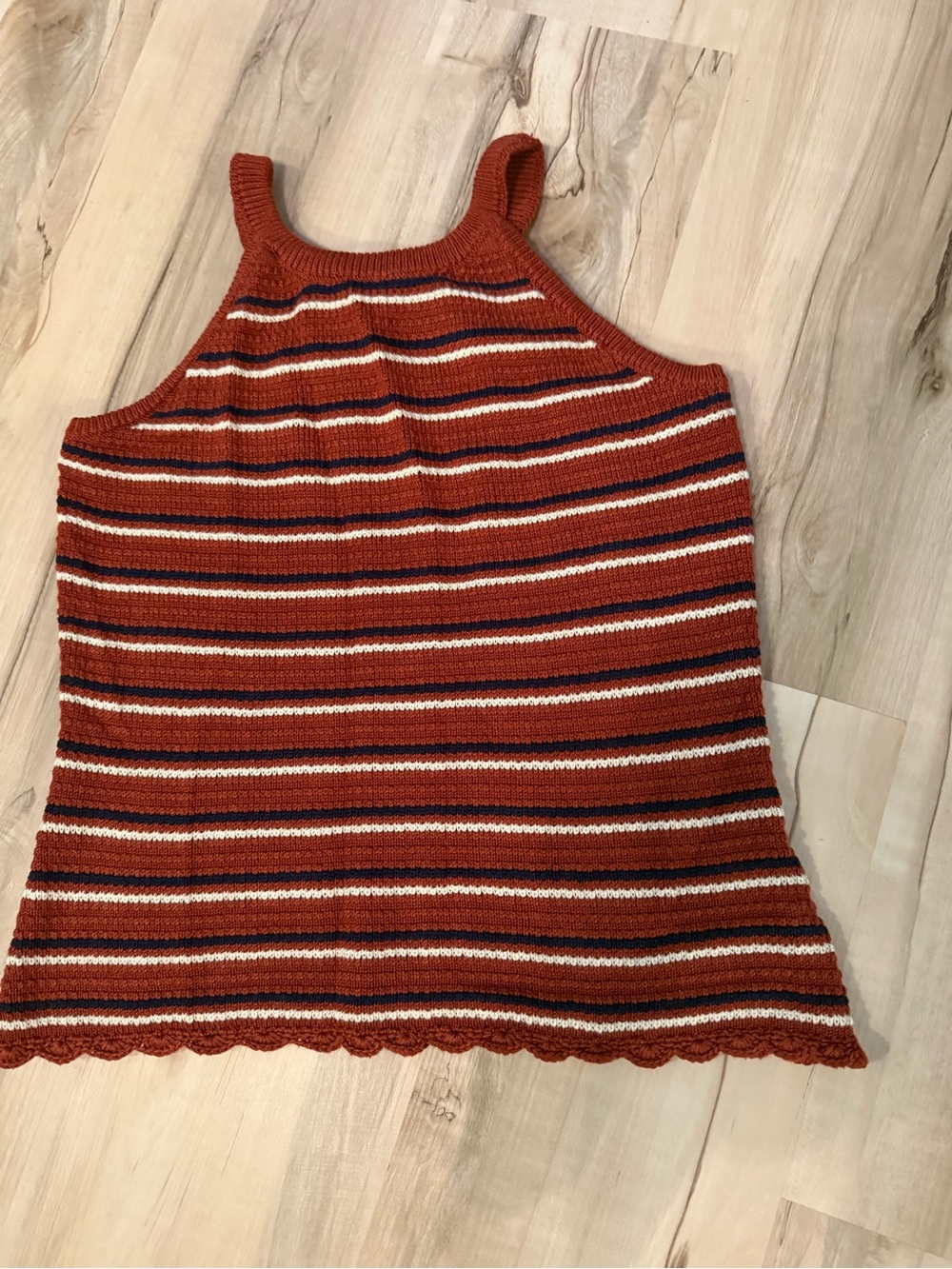 Cloud Chaser Striped Knit Tank Top size medium